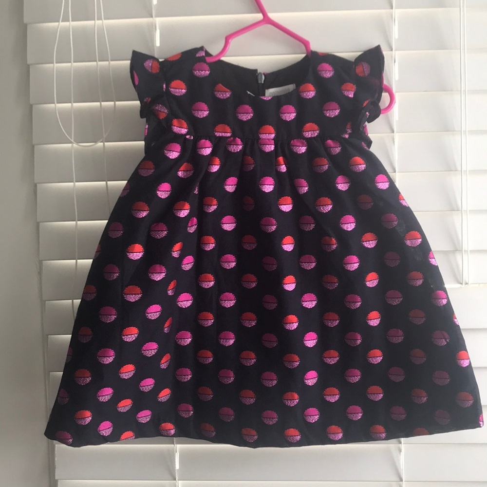 Black polka dot dress
